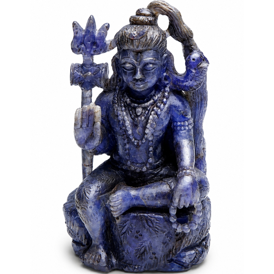 Tanzanite Shiva Statue