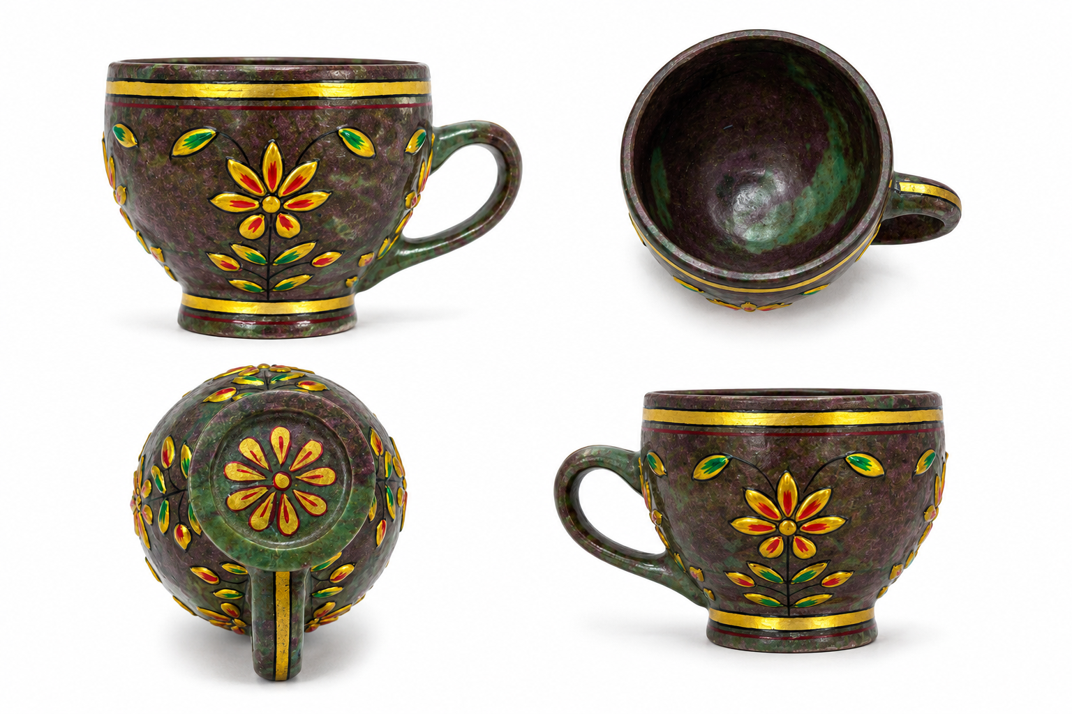 Ruby Zoisite Tea Cups