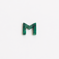 Letter M - Gemstone Initial Carving