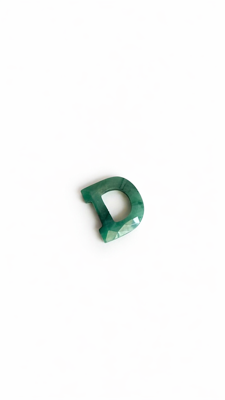 Letter D - Gemstone Initial Carving