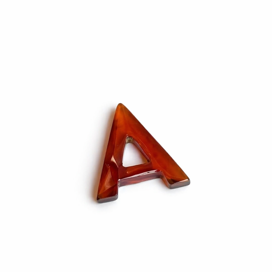 Letter A - Gemstone Initial Carving