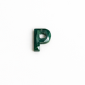 Letter P - Gemstone Initial Carving