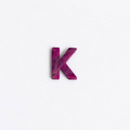 Letter K - Gemstone Initial Carving