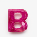 Letter B - Gemstone Initial Carving