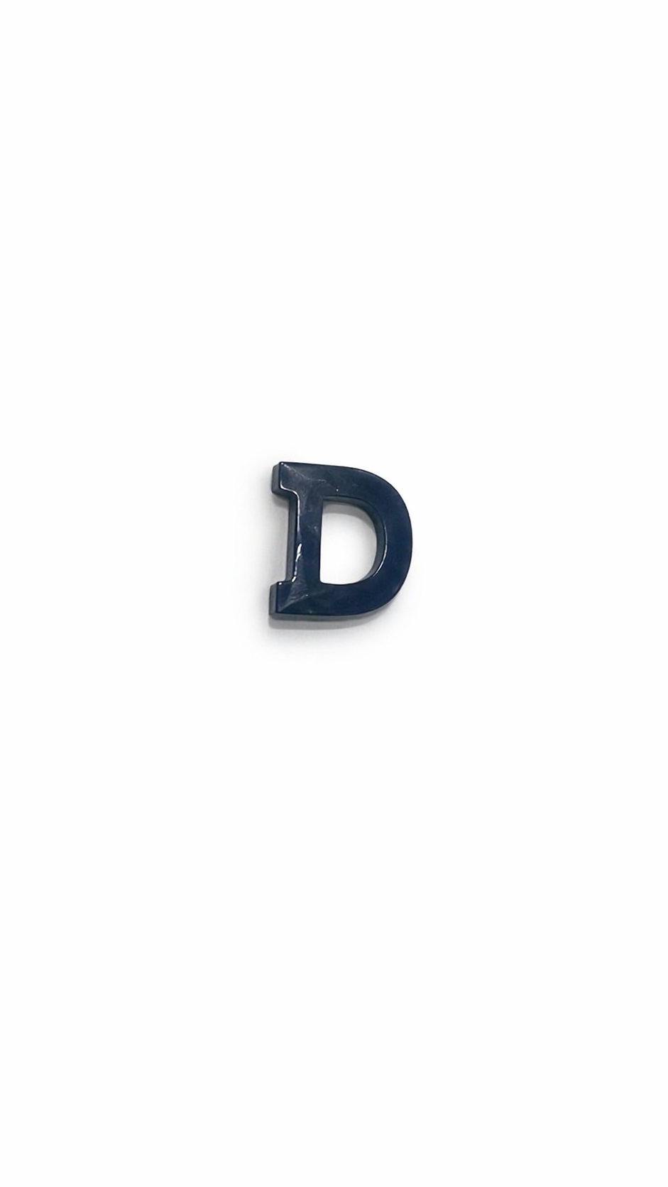 Letter D - Gemstone Initial Carving