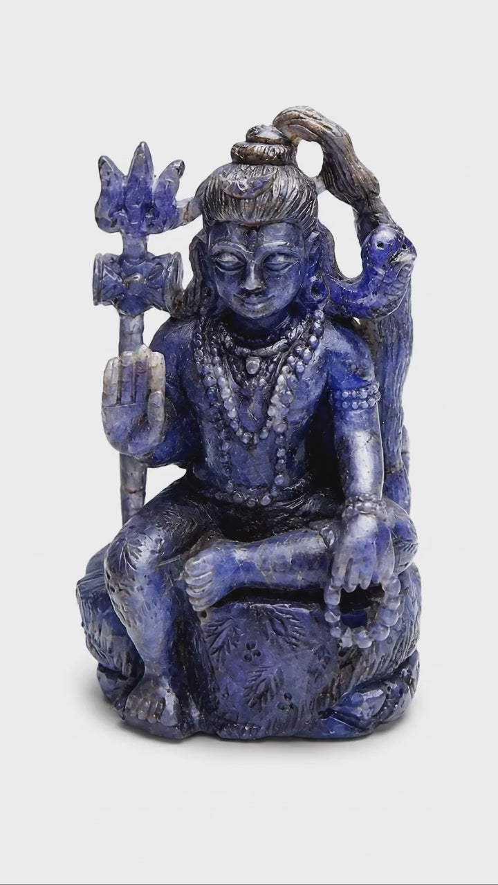 Tanzanite Shiva Statue